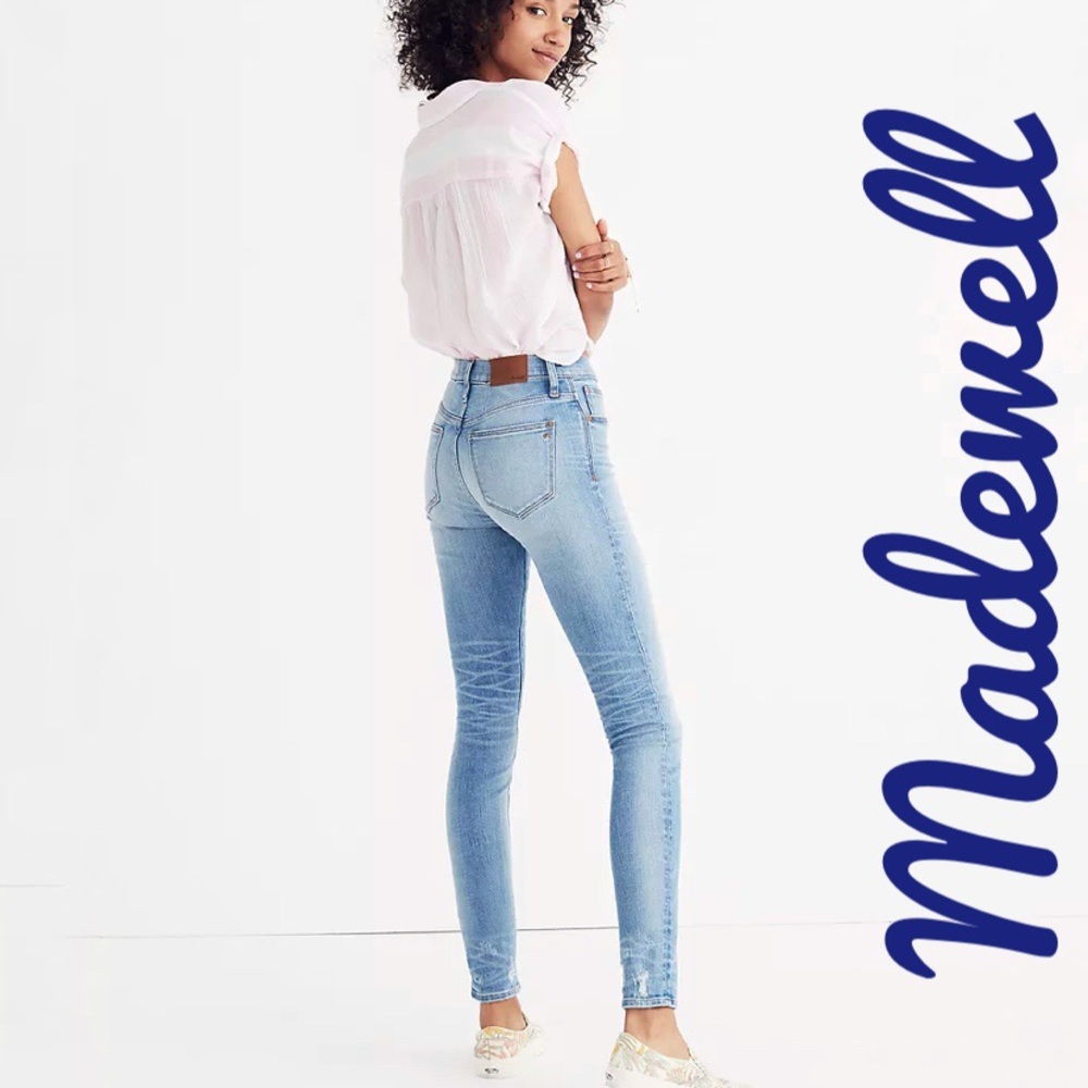 MADEWELL HIGH RISE SKINNY BLUE JEANS SZ 27